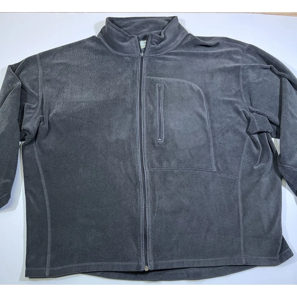 Horny Toad Grey Full Zip Fleece Lightweight Soft Jacket Men's Size XL - Picture 4 of 11
